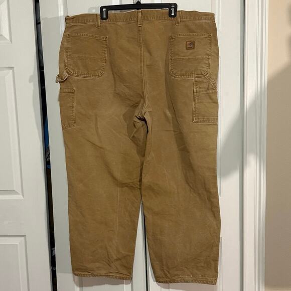 Carhartt B11-BRN Carpenter pants size 48” x 32”. Hammer loop. Tool pockets. - Picture 2 of 8